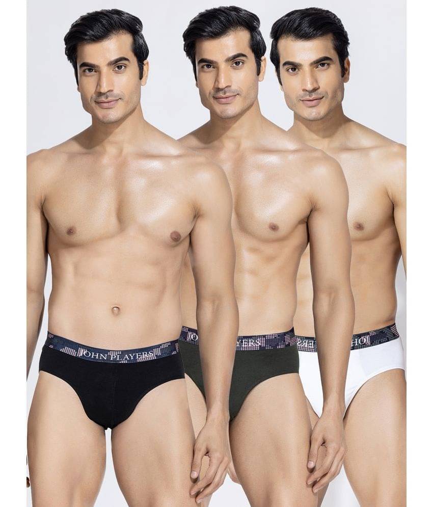     			John Players Multicolor Cotton Men's Briefs ( Pack of 3 )