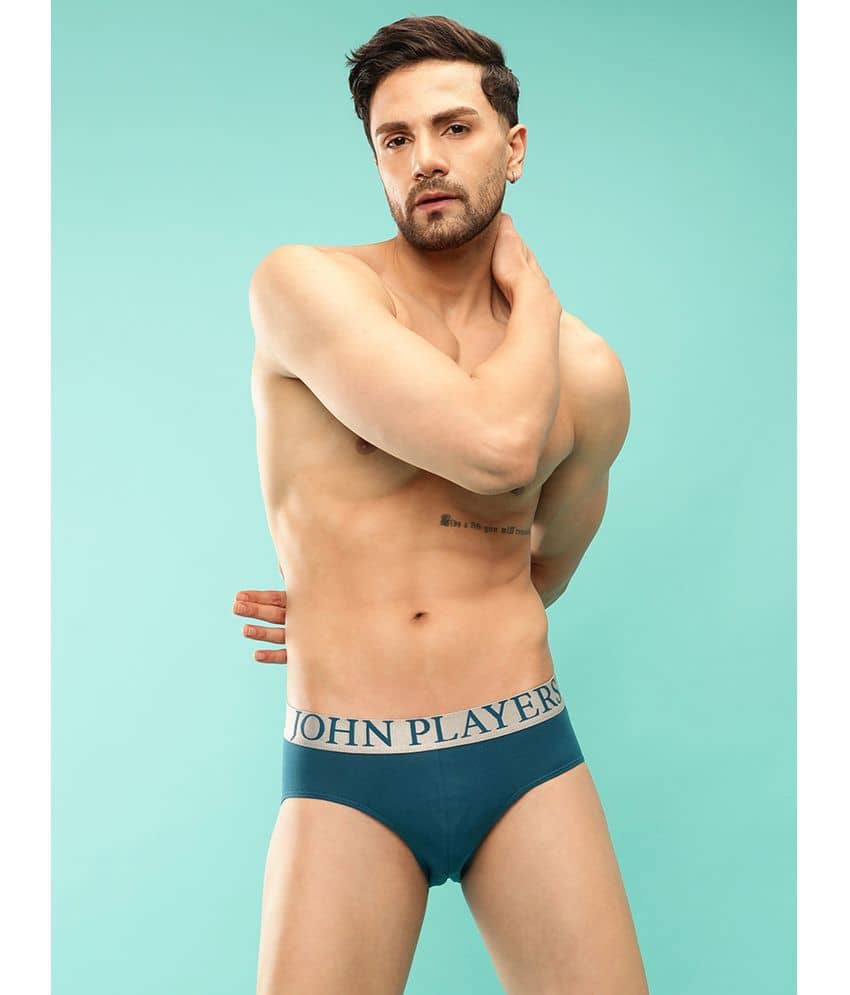 John Players Teal Briefs Cotton Blend Men's Briefs ( Pack of 1 )