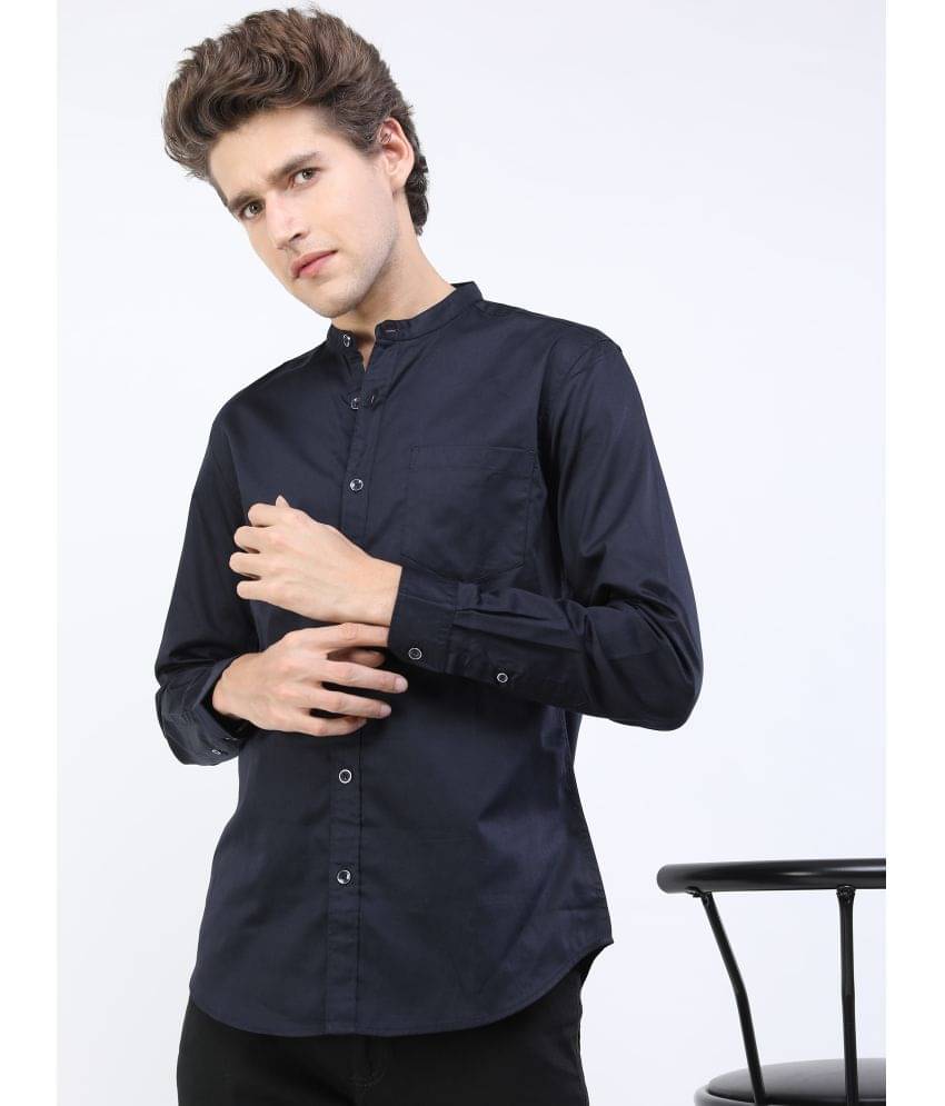     			Ketch 100% Cotton Slim Fit Solids Full Sleeves Men's Casual Shirt - Navy Blue ( Pack of 1 )