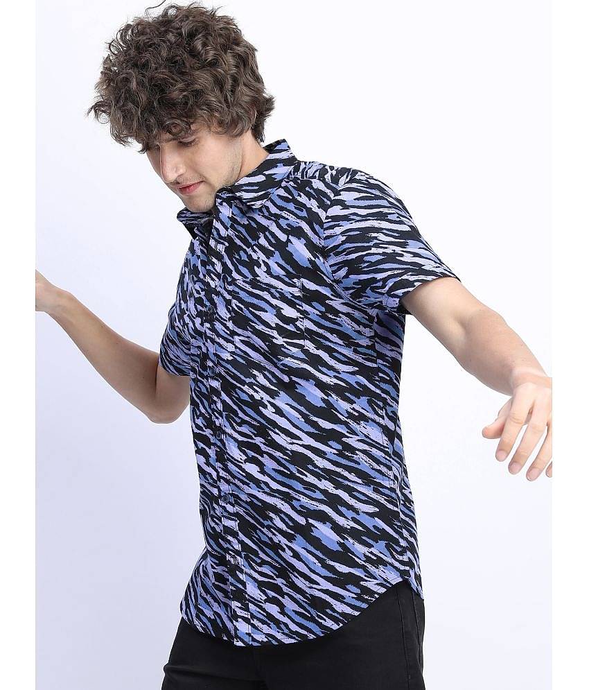 Ketch 100% Cotton Slim Fit Printed Half Sleeves Men's Casual Shirt - Orange ( Pack of 1 )