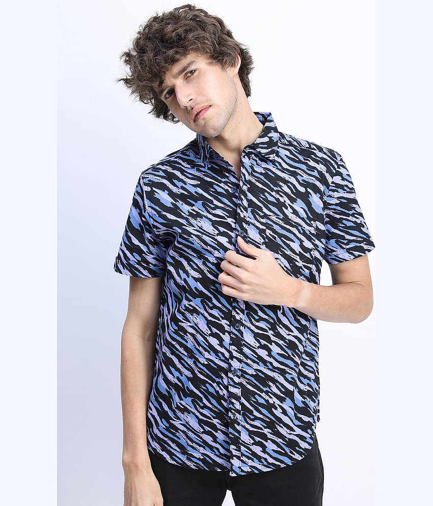 Ketch 100% Cotton Slim Fit Printed Half Sleeves Men's Casual Shirt - Orange ( Pack of 1 )