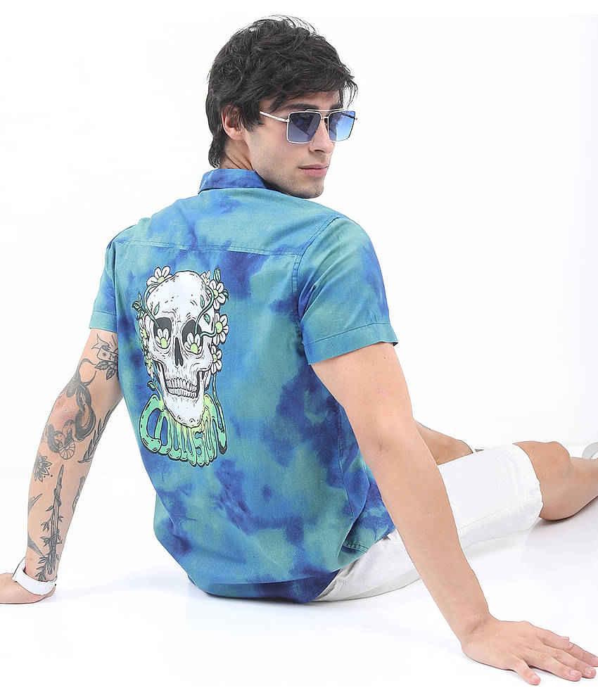 Ketch 100% Cotton Regular Fit Printed Half Sleeves Men's Casual Shirt - Pink ( Pack of 1 )