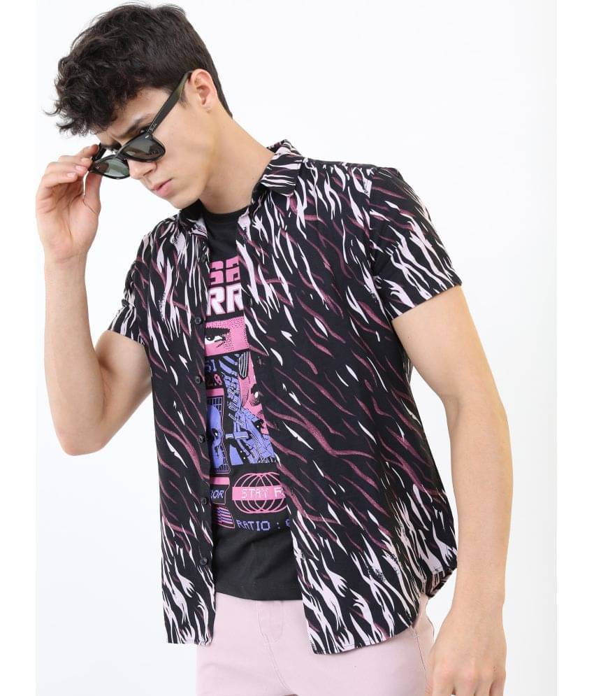 Ketch 100% Cotton Slim Fit Printed Half Sleeves Men's Casual Shirt - Black ( Pack of 1 ) Ketch 100% Cotton Slim Fit Printed Half Sleeves Men's Casual Shirt - Black ( Pack of 1 )