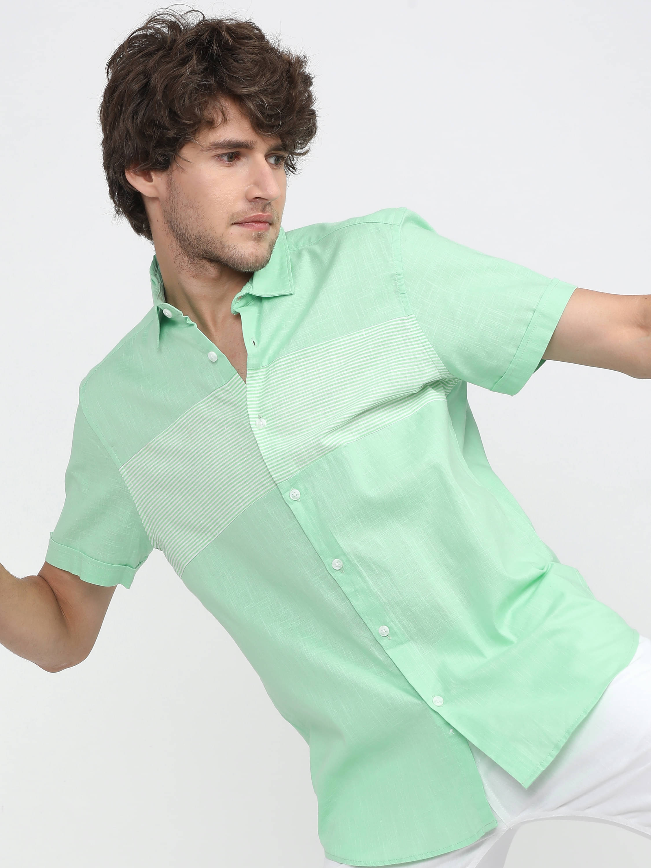 Ketch Satin Slim Fit Solids Half Sleeves Men's Casual Shirt - Green ( Pack of 1 ) Ketch Satin Slim Fit Solids Half Sleeves Men's Casual Shirt - Green ( Pack of 1 )