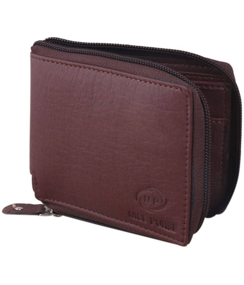     			Nice Purse Tan PU Men's Zip Around Wallet,Two Fold Wallet,Coin Pouch ( Pack of 1 )