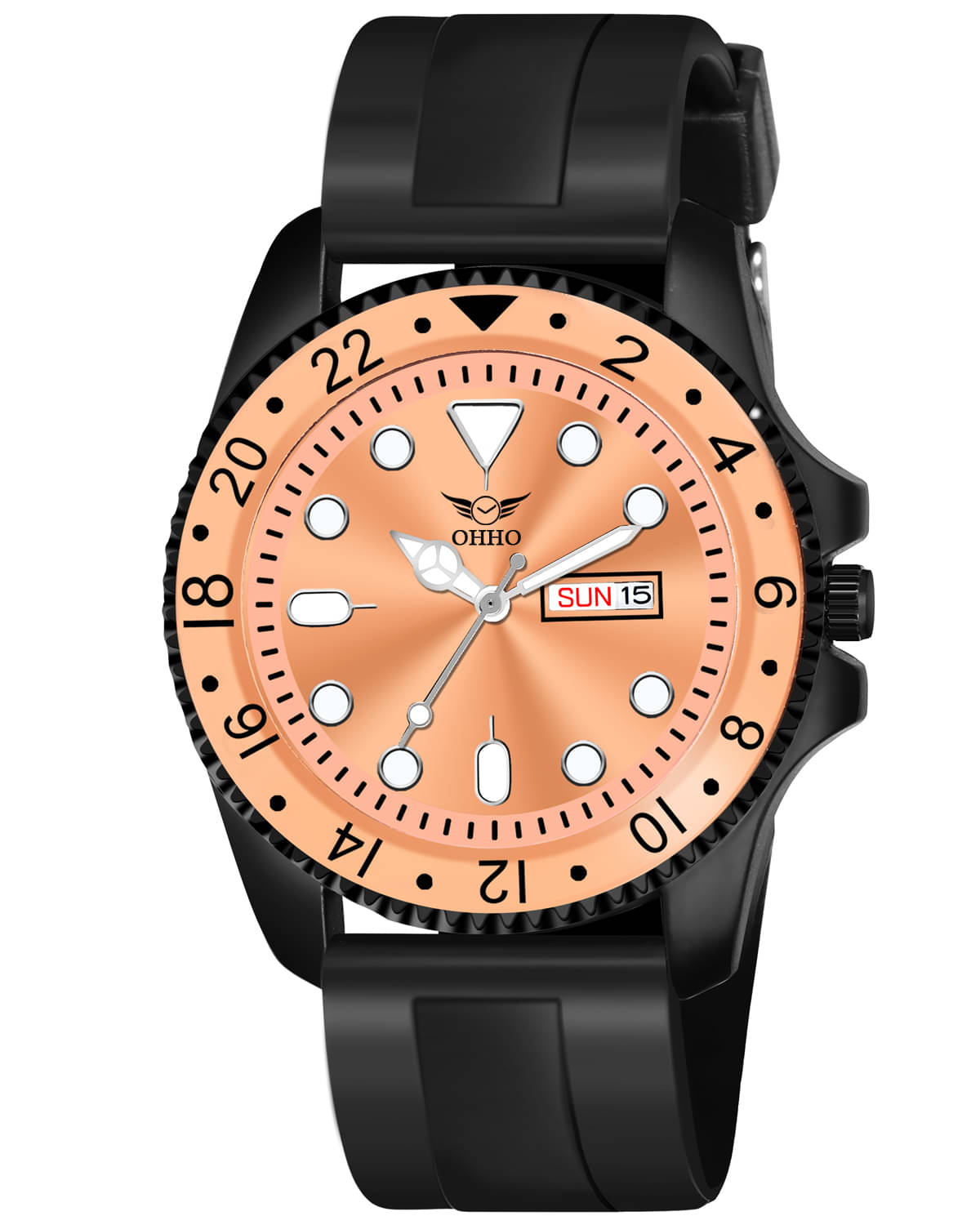     			OHHO Orange Silicon Analog Men's Watch