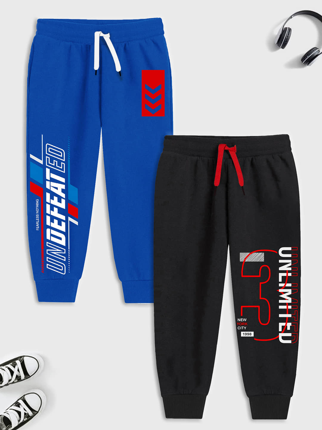 Trampoline Pack of 2 Boys Cotton Blend Trackpant ( Multicolor2 ) - Track Pants | Buy online on ZillyBuy