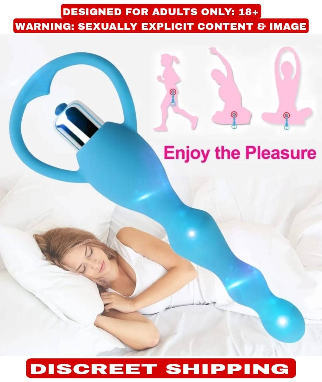 Vibrating Anal Beads - Flexible Silicone Anal Sex Toy Bulet Vibrator for Men, Women and Couples By KAMAHOUSE