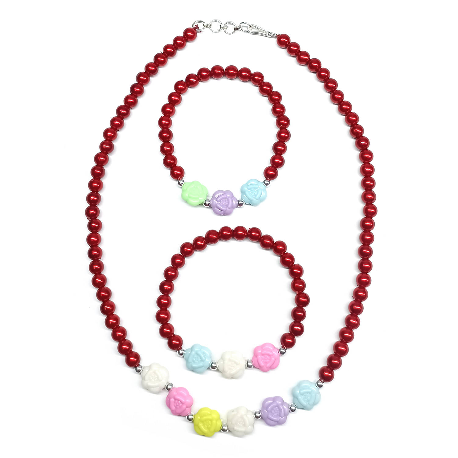     			DAIVYA WELLNESS Multicolor Pearls Necklace Set ( Pack of 1 )