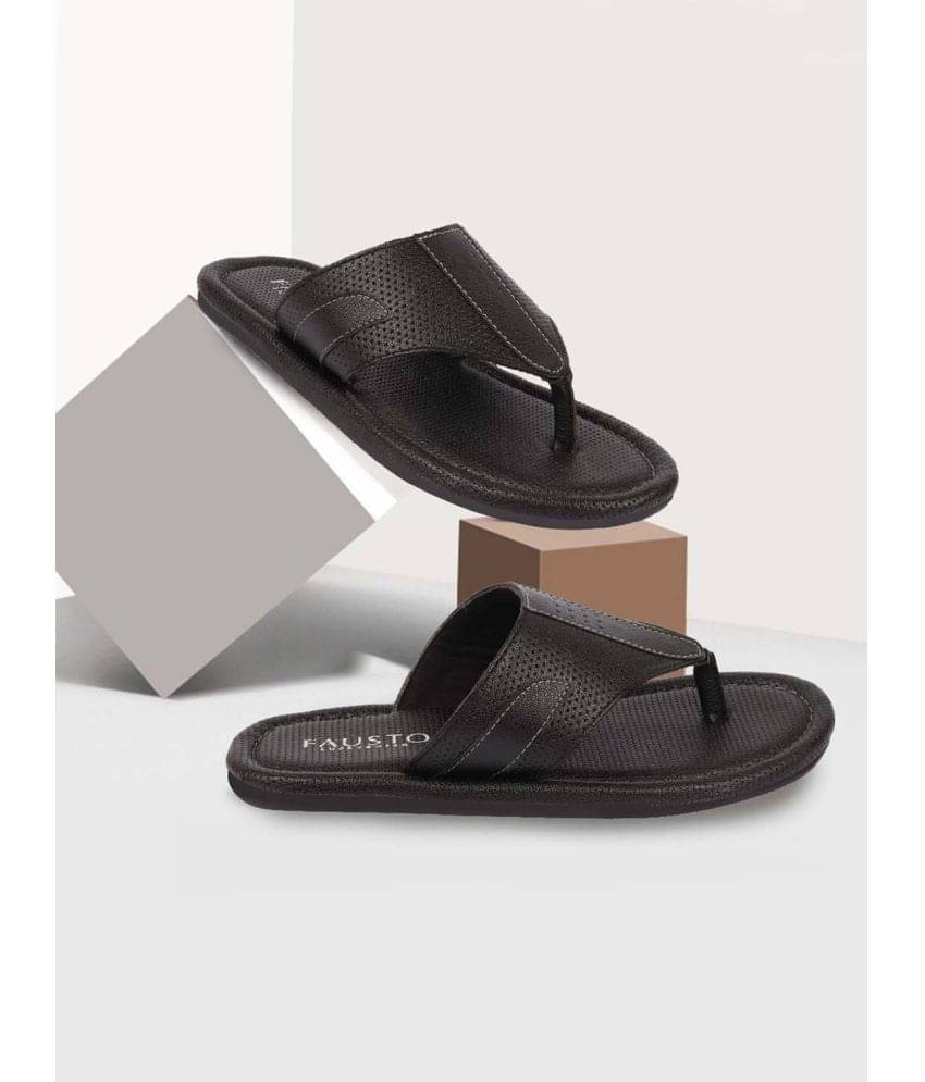     			Fausto Black Men's Daily Slipper