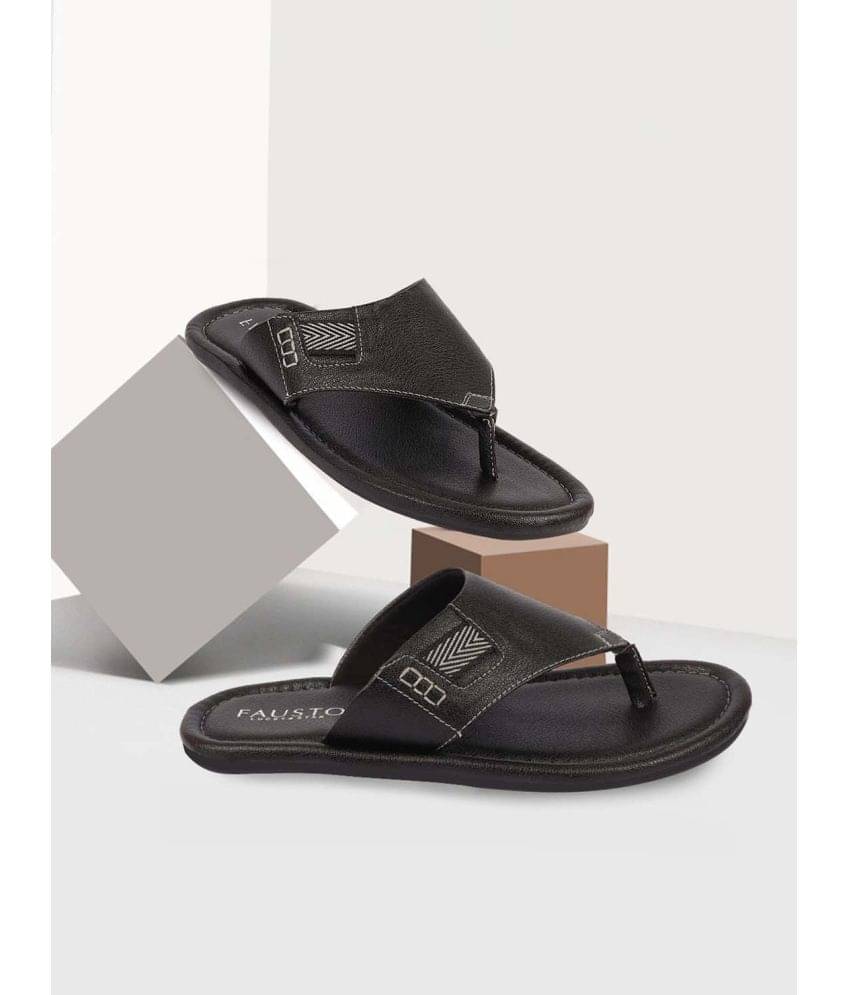     			Fausto Black Men's Daily Slipper