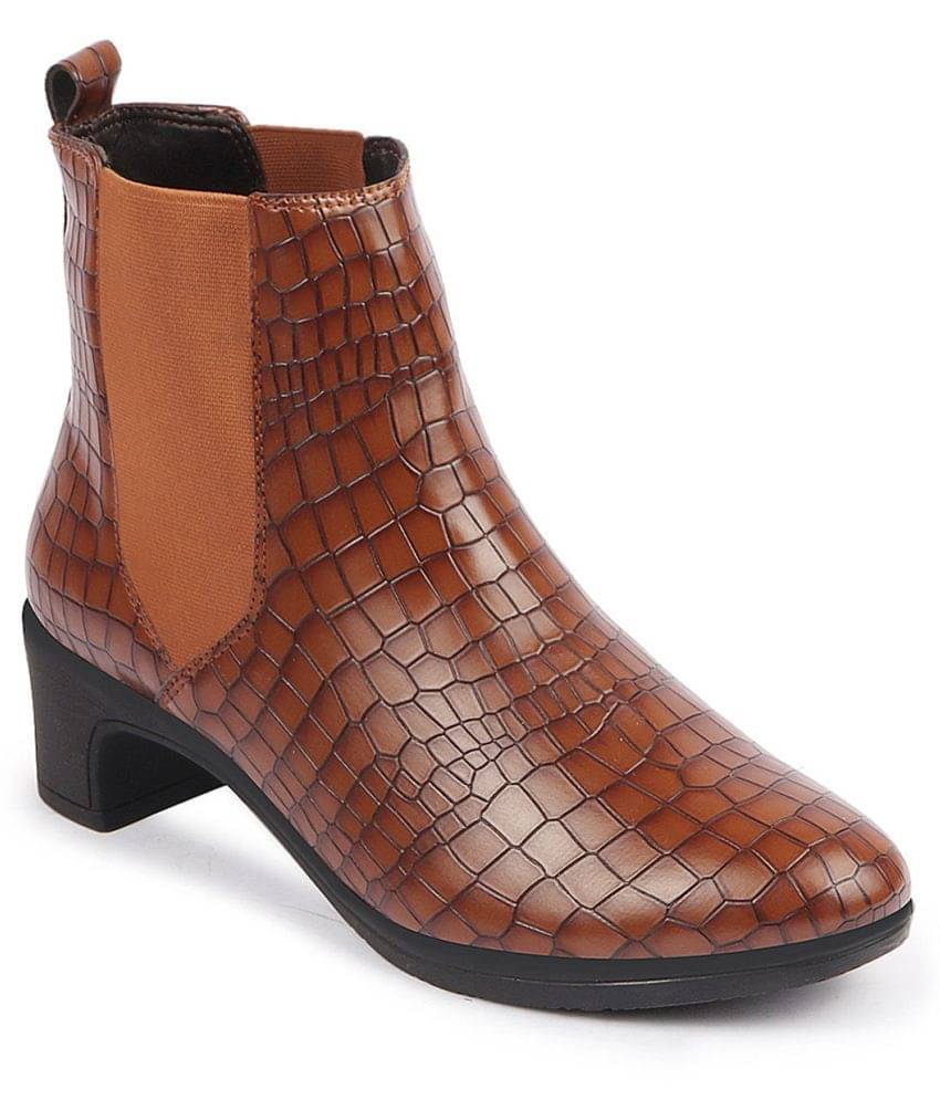     			Fausto Brown Women's Mid Calf Length Boots