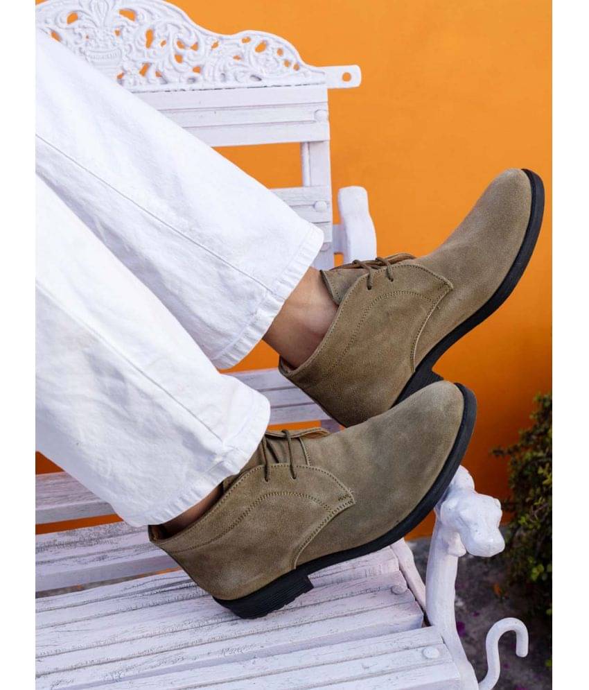     			Fausto Olive Men's Chukka Boots
