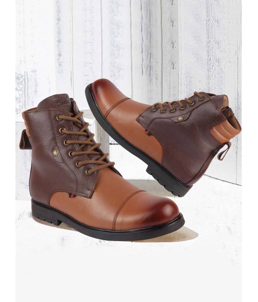     			Fausto Tan Men's Casual Boots