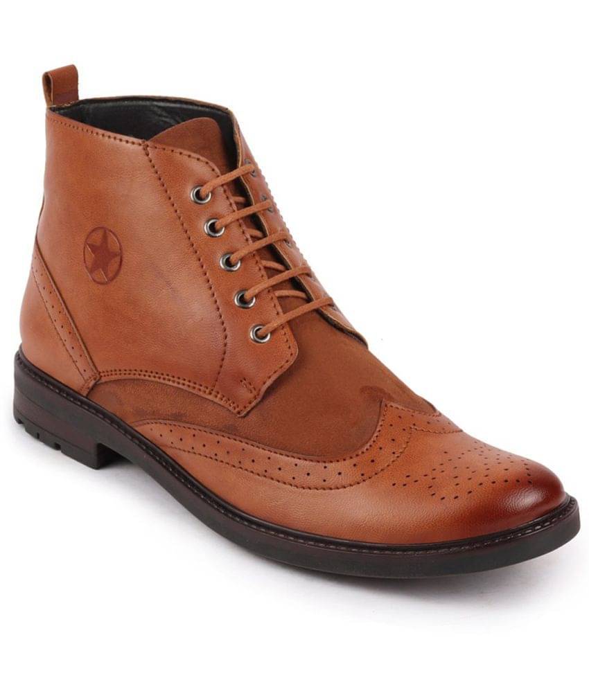     			Fausto Tan Men's Casual Boots