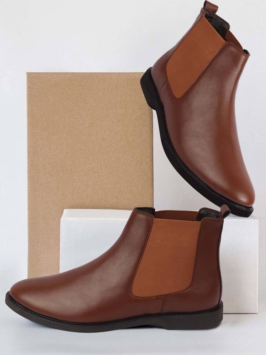     			Fausto Tan Men's Chelsea Boots