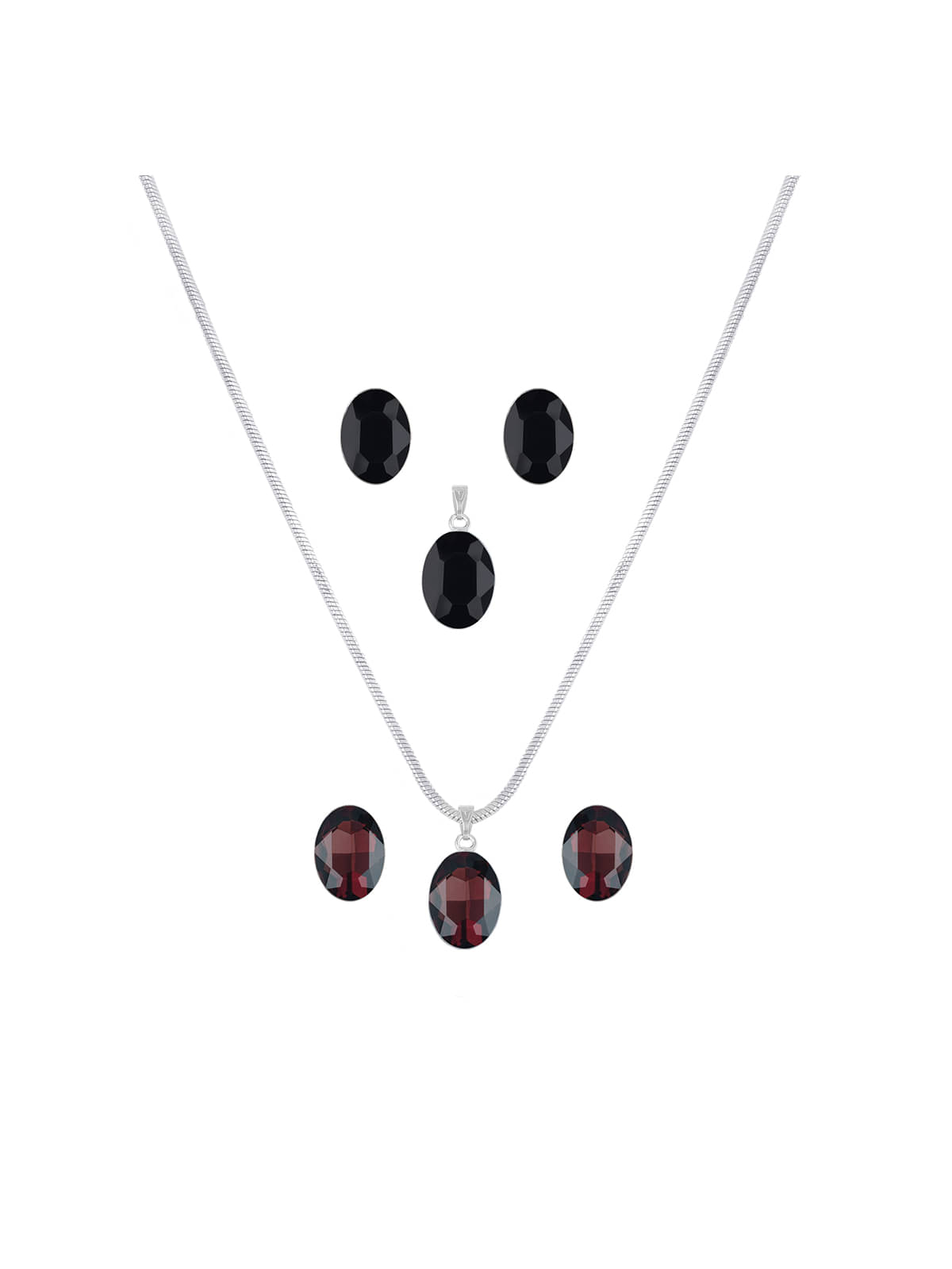 JFL - Jewellery For Less Black Pendant set ( Pack of 2 ) JFL - Jewellery For Less Black Pendant set ( Pack of 2 )