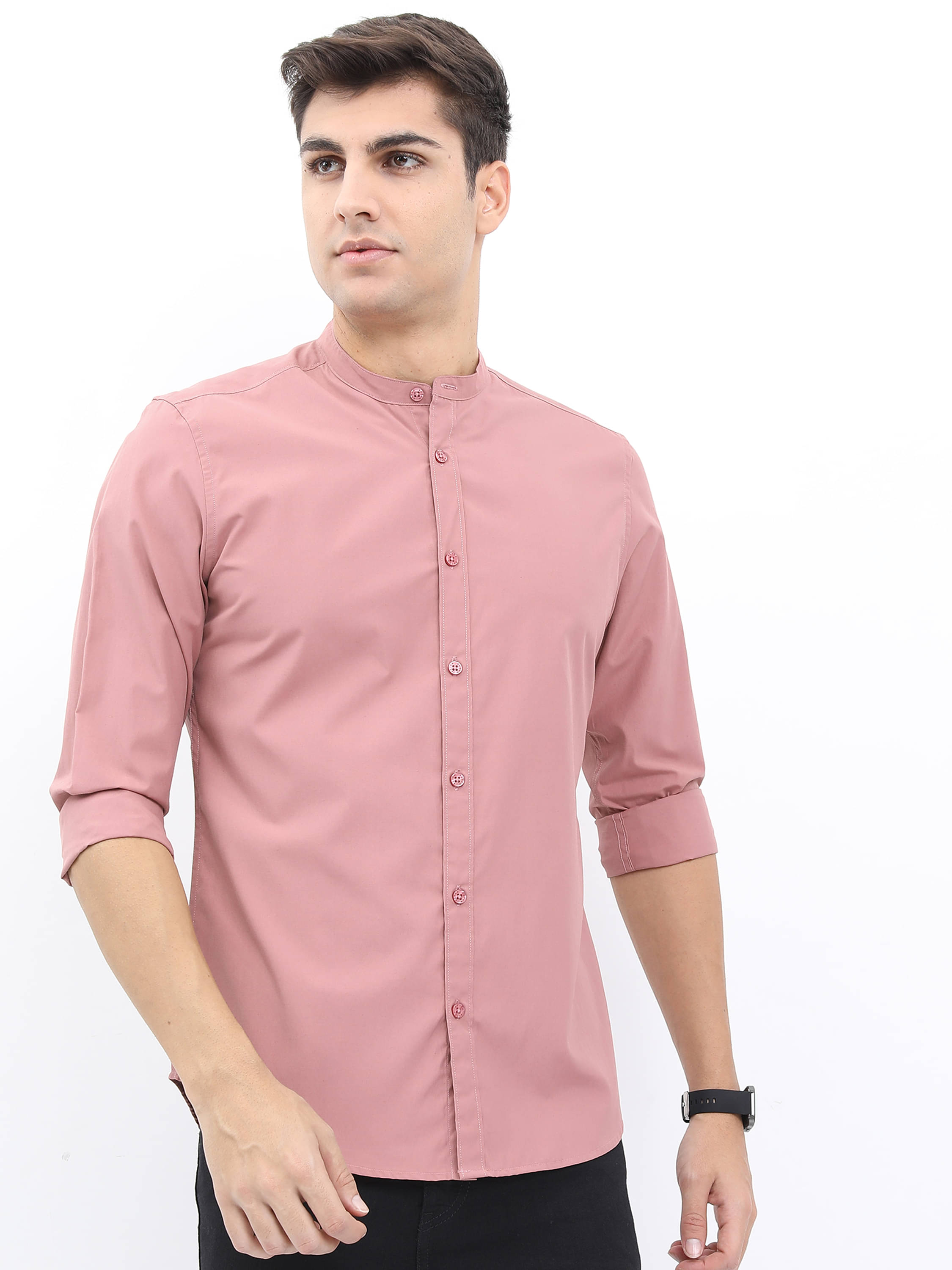     			Ketch Polyester Slim Fit Solids Full Sleeves Men's Casual Shirt - Pink ( Pack of 1 )