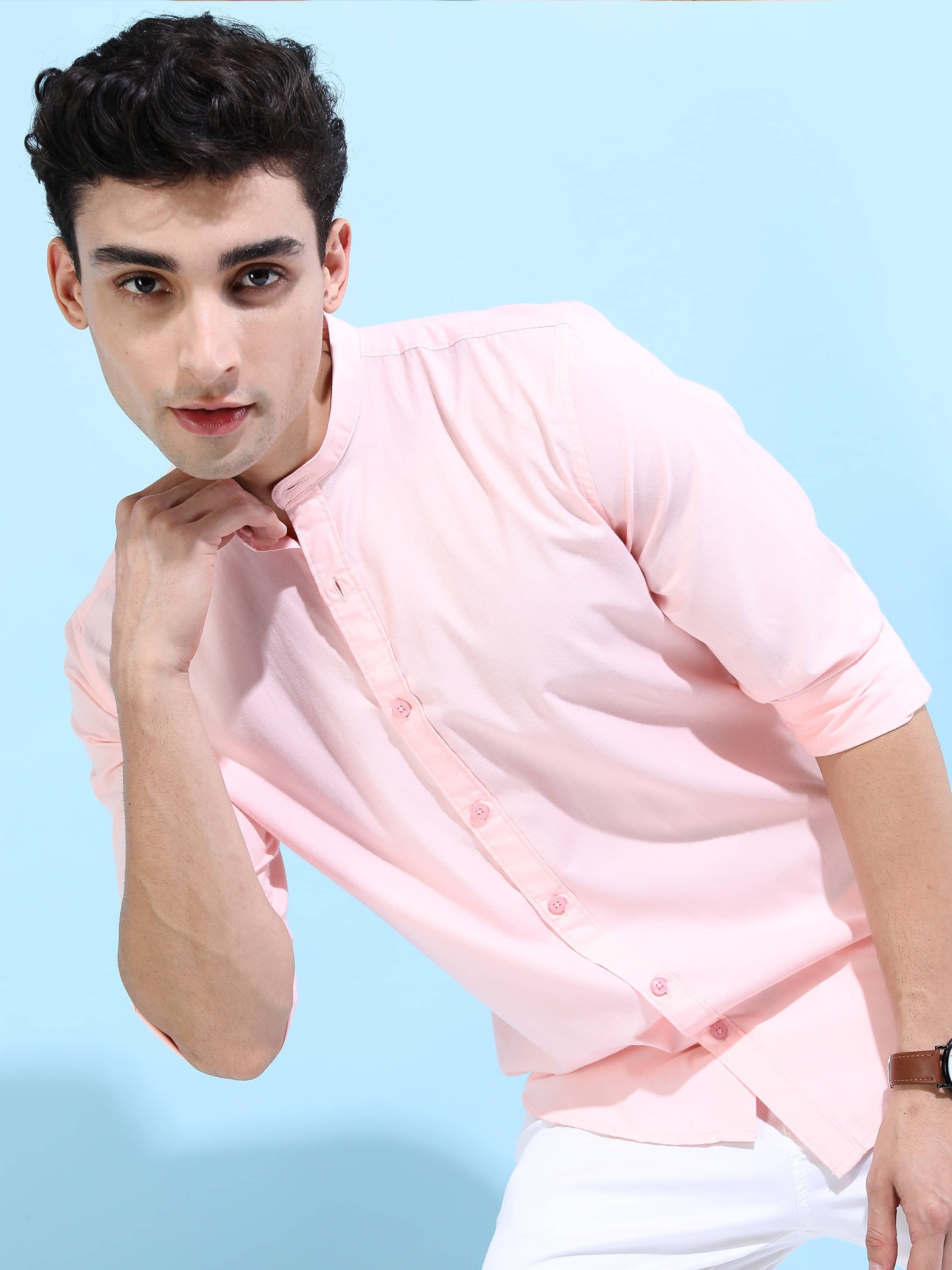 Ketch Polyester Slim Fit Solids Full Sleeves Men's Casual Shirt - Pink ( Pack of 1 ) Ketch Polyester Slim Fit Solids Full Sleeves Men's Casual Shirt - Pink ( Pack of 1 )