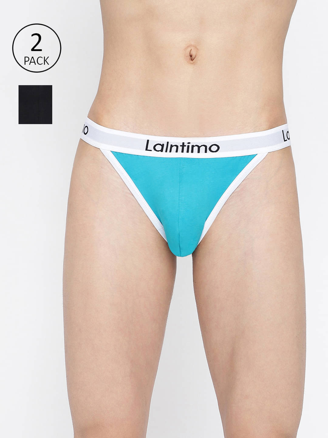 La Intimo Pack of 2 Cotton Bikini For Men's ( Multicolor )     			La Intimo Pack of 2 Cotton Bikini For Men's ( Multicolor )