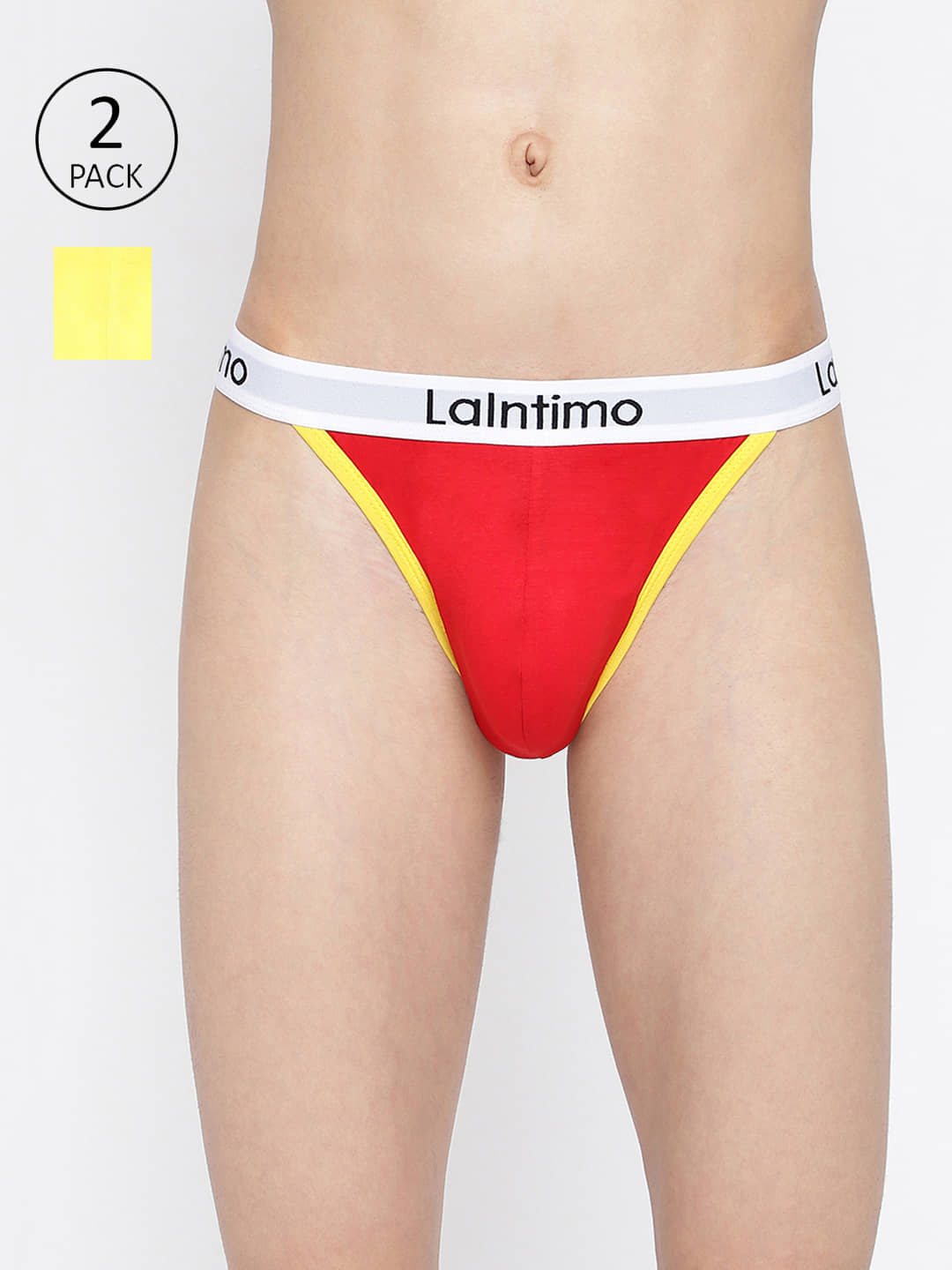 La Intimo Pack of 2 Cotton Bikini For Men's ( Multicolor )