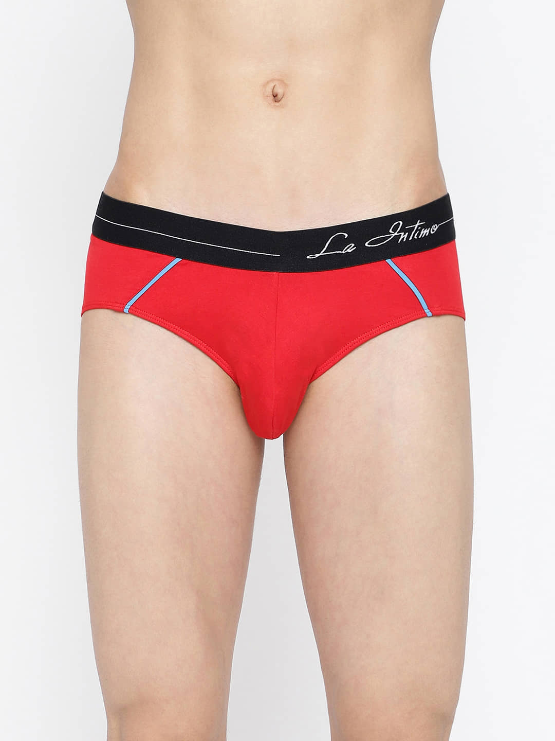 La Intimo Pack of 1 Cotton Briefs For Men's ( Red )