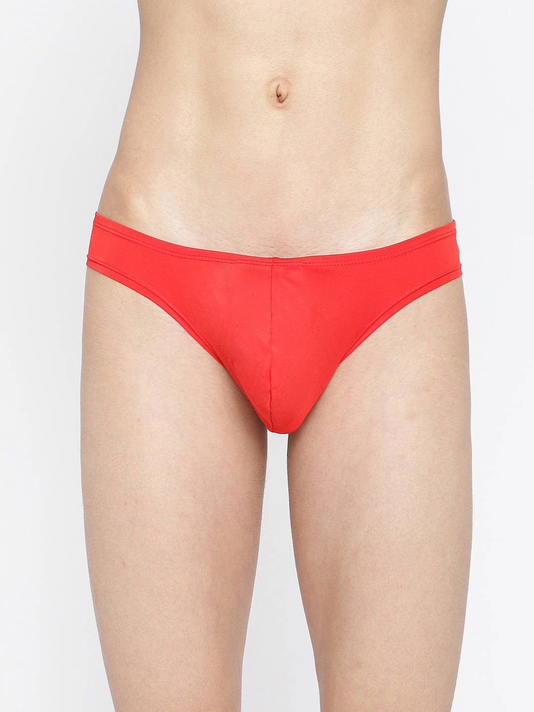     			La Intimo Pack of 1 Polyester Bikini For Men's ( Red )