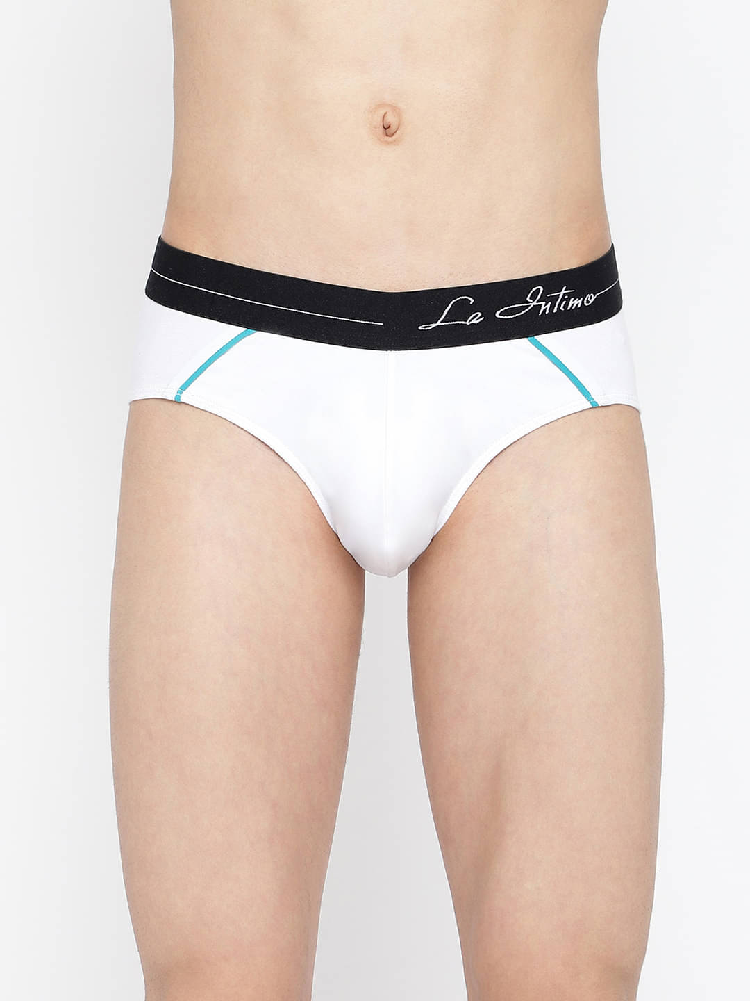     			La Intimo Pack of 1 Cotton Briefs For Men's ( White )