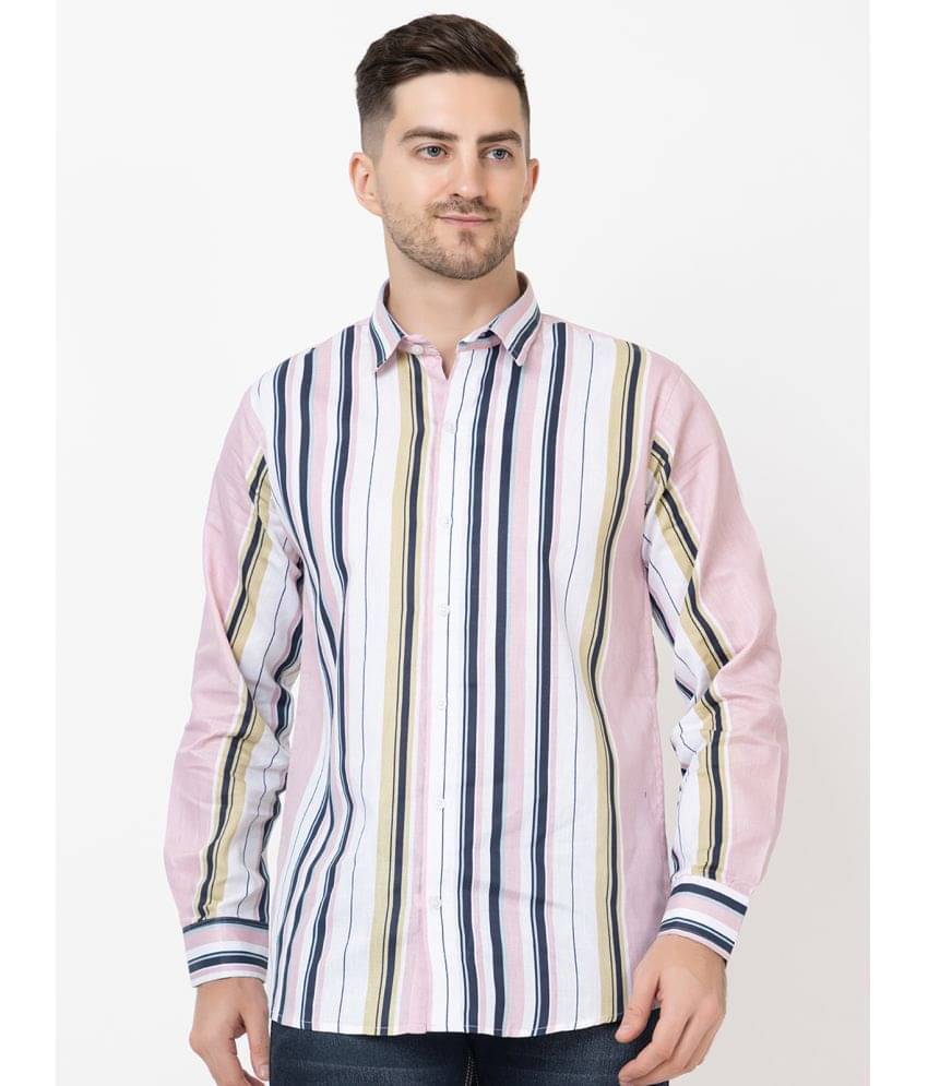 MODERNITY Cotton Blend Regular Fit Striped Full Sleeves Men's Casual Shirt - Multicolor ( Pack of 1 ) MODERNITY Cotton Blend Regular Fit Striped Full Sleeves Men's Casual Shirt - Multicolor ( Pack of 1 )