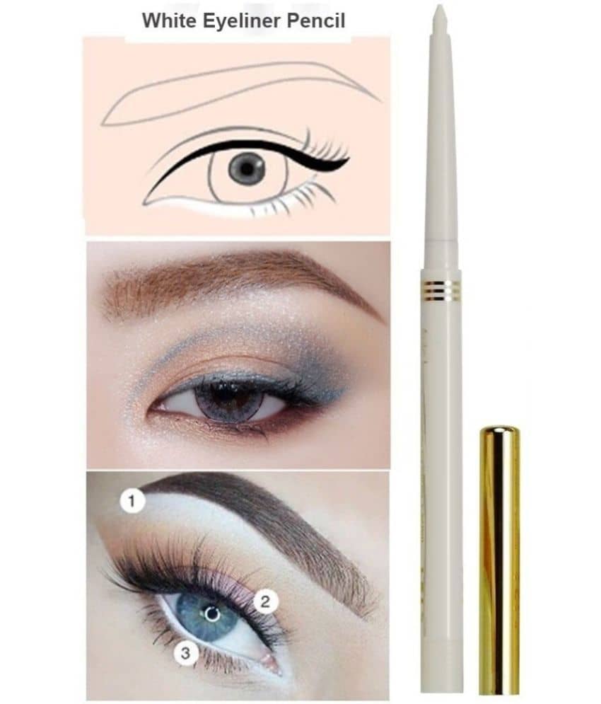 Trendy Styler White Matte Kajal 5 g Pencil ( Pack of 1 ) - Makeup - Eyes | Buy online on ZillyBuy