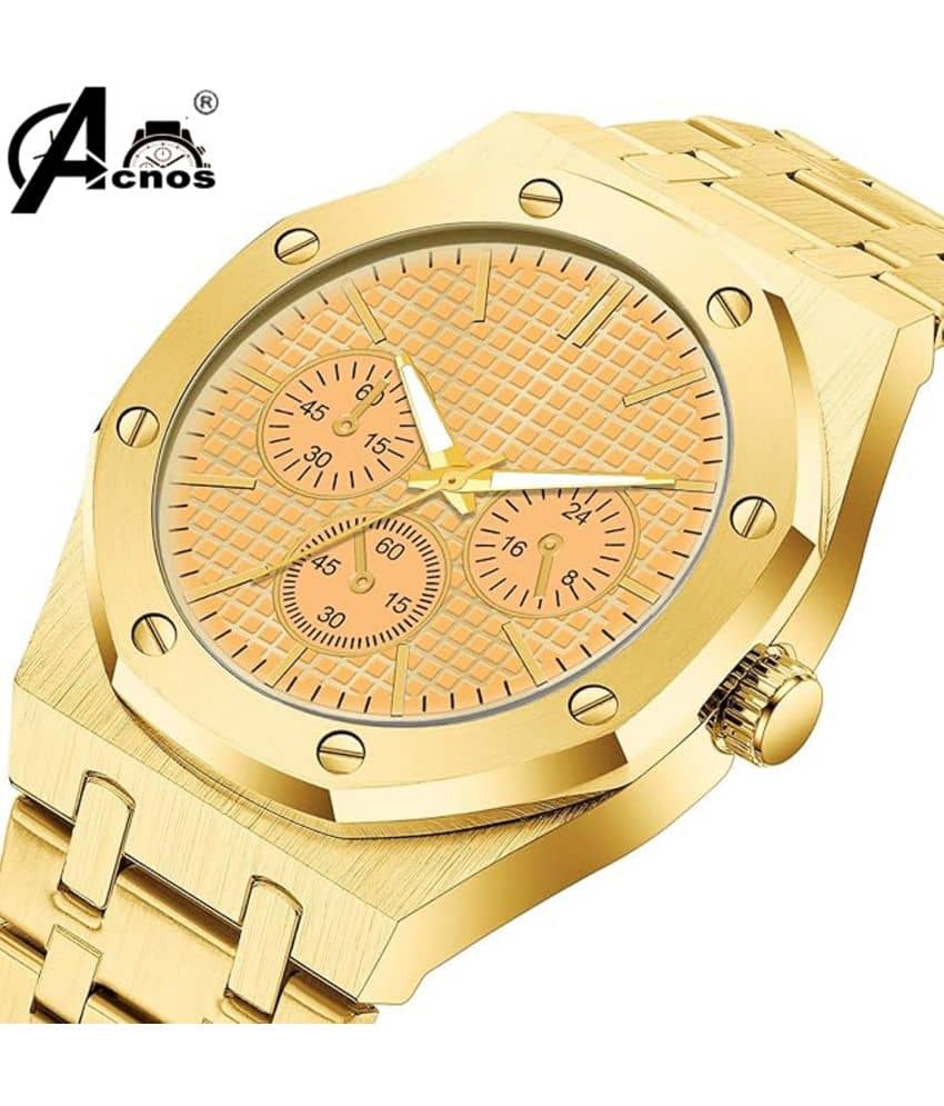 acnos Gold Stainless Steel Analog Men's Watch