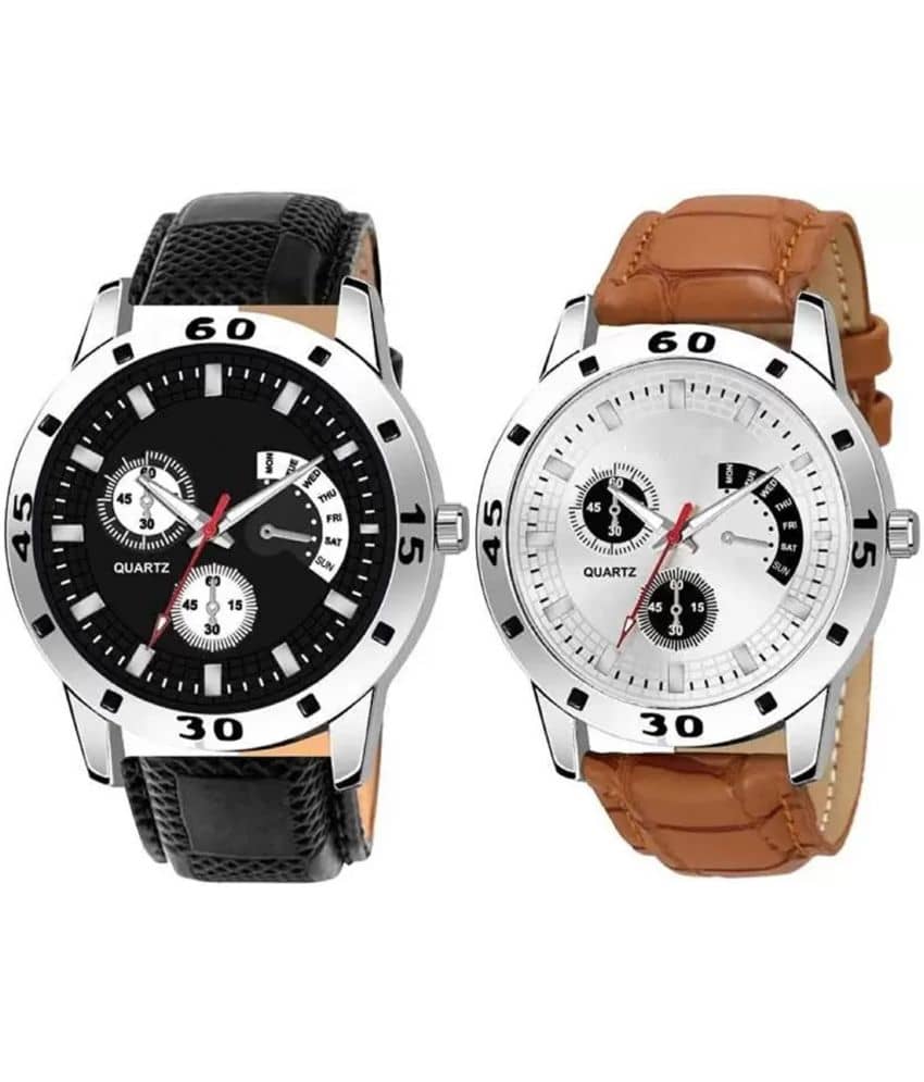acnos Multicolor Leather Analog Men's Watch