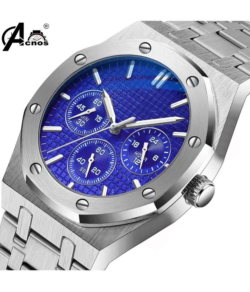 acnos Silver Stainless Steel Analog Men's Watch