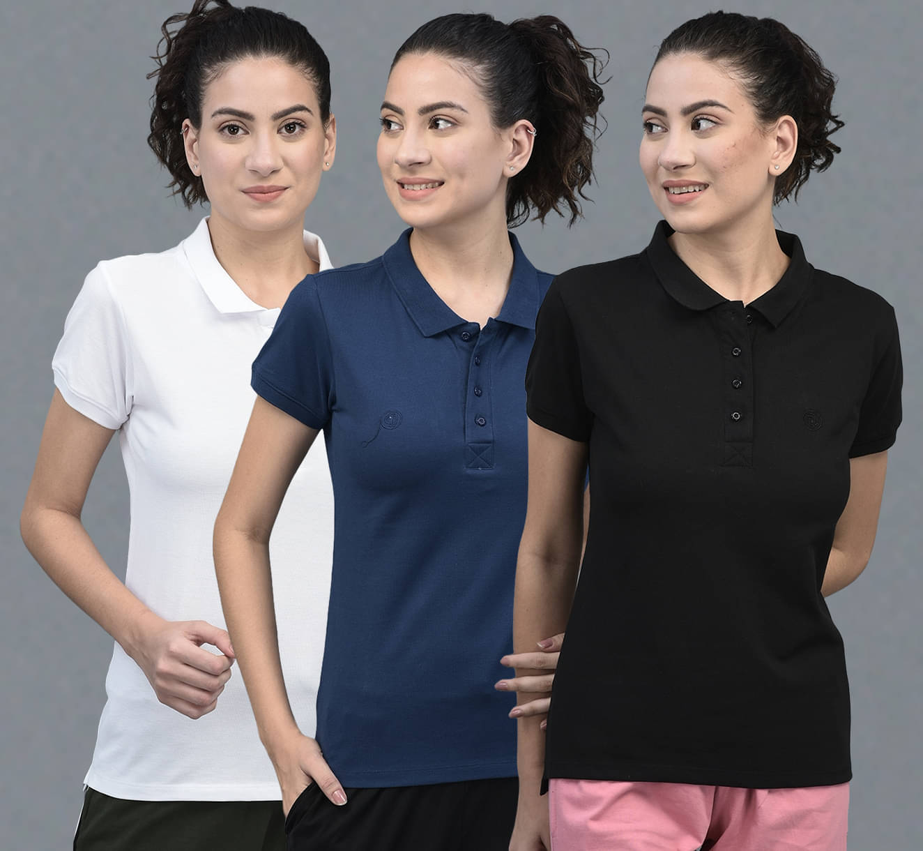     			Dollar Multi Cotton Blend Polos - Pack of 3