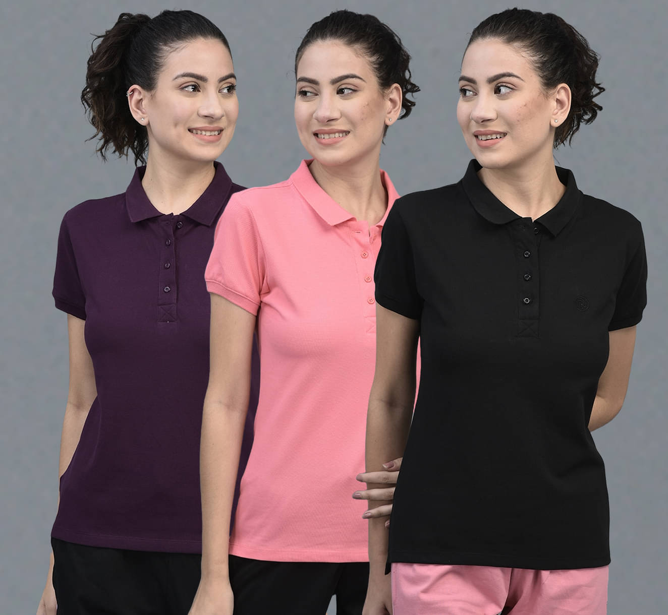     			Dollar Multi Cotton Blend Polos - Pack of 3