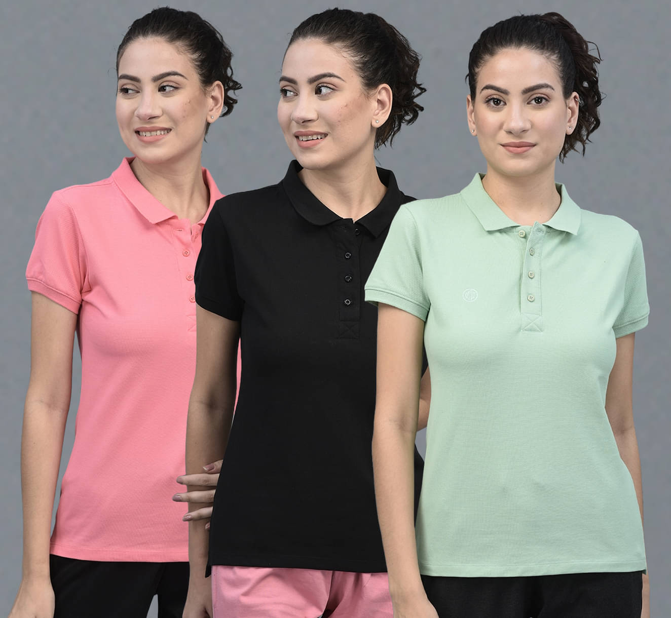     			Dollar Multi Cotton Blend Polos - Pack of 3