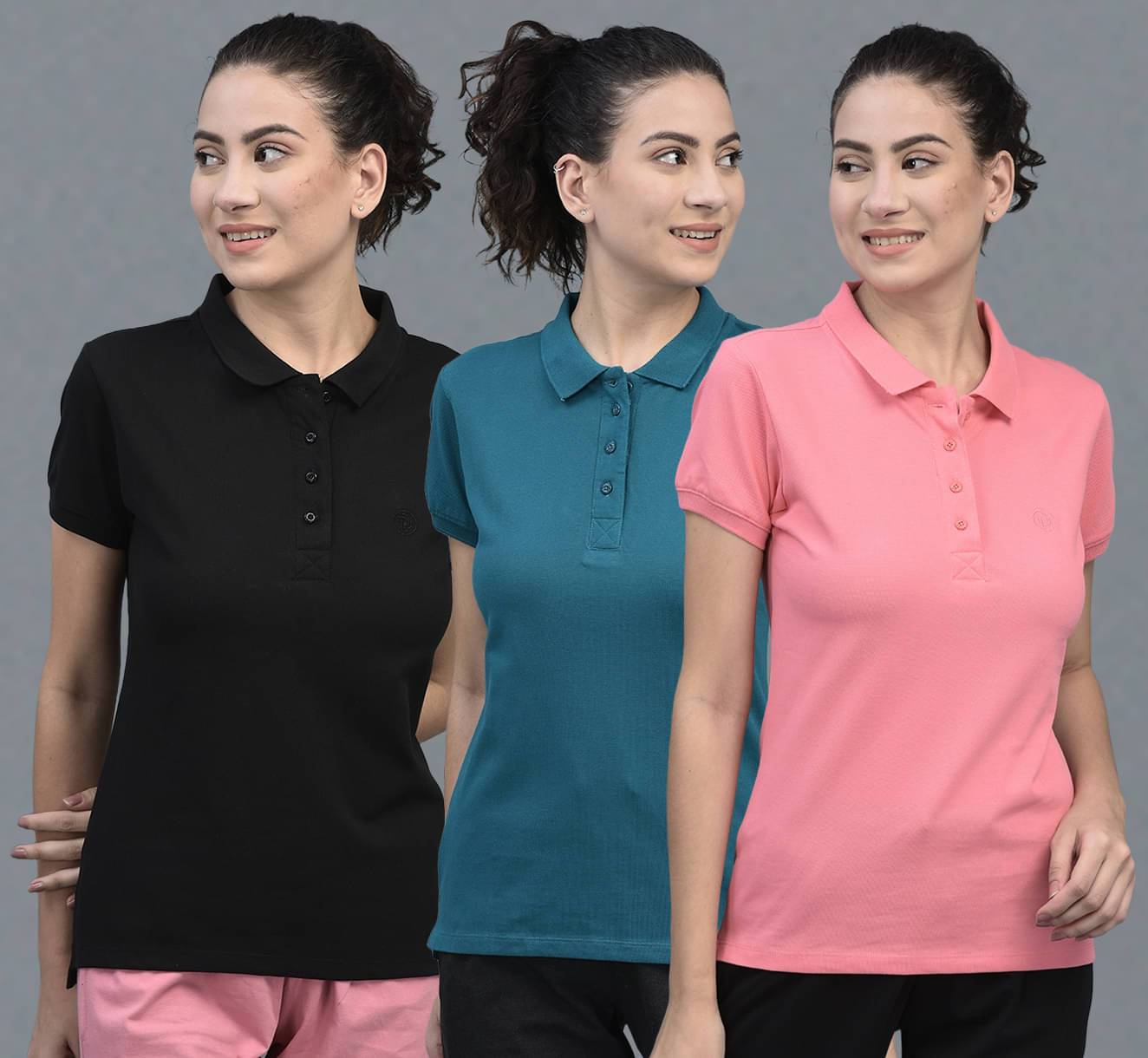     			Dollar Multi Cotton Blend Polos - Pack of 3