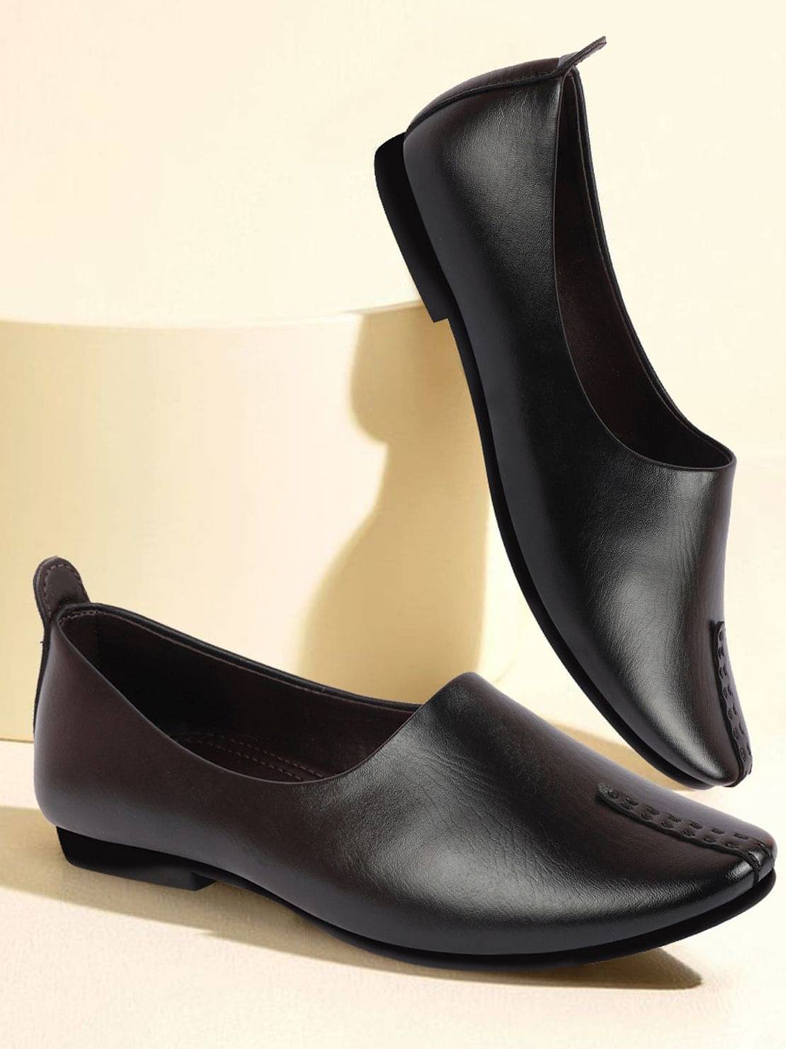     			Fausto Black Men's Designer Shoes