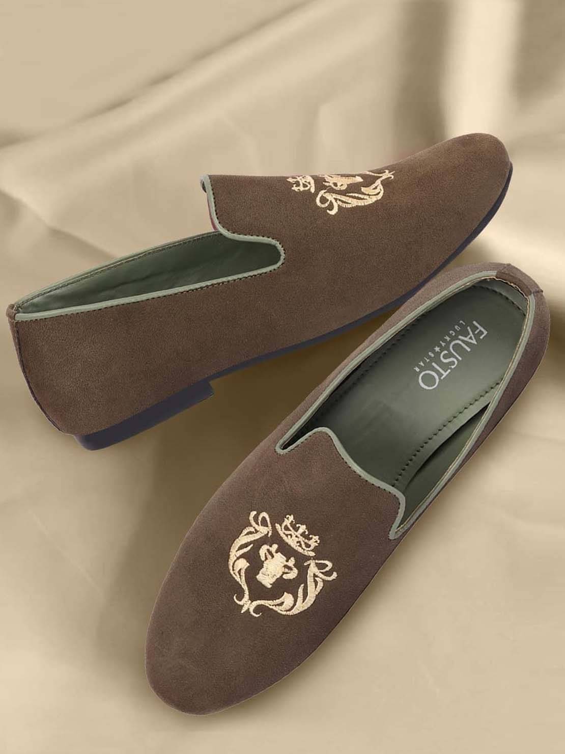     			Fausto Brown Men's Designer Shoes