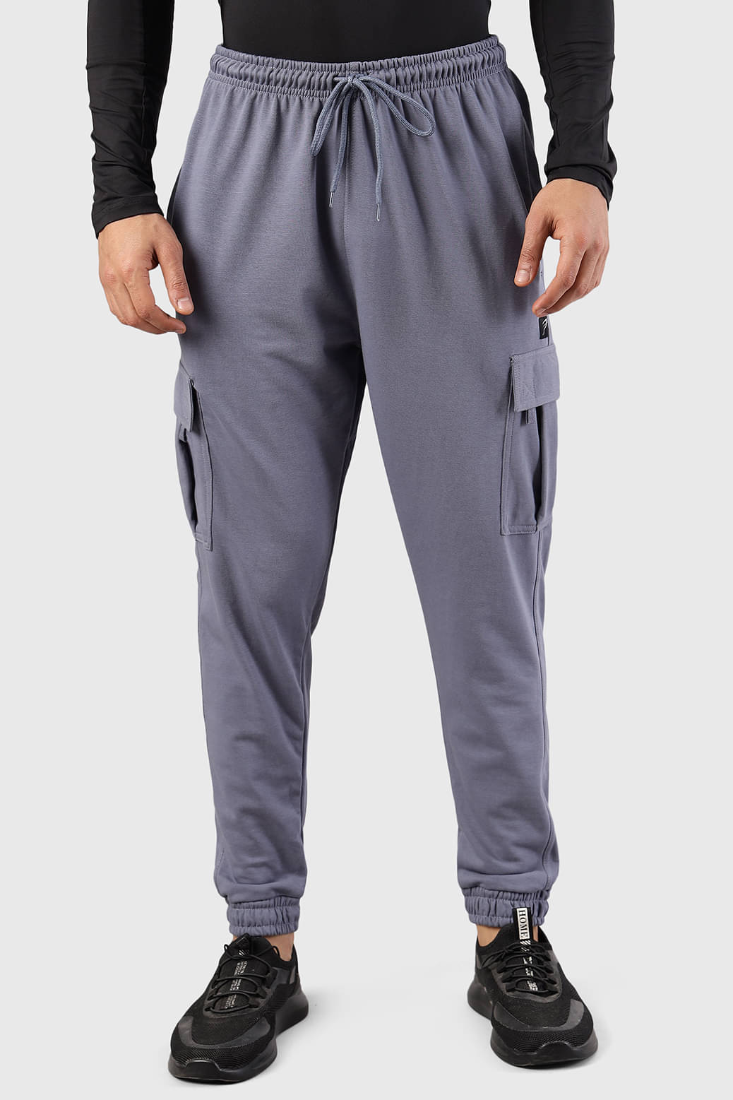 Fuaark Grey Cotton Blend Men's Sports Joggers ( Pack of 1 ) Fuaark Grey Cotton Blend Men's Sports Joggers ( Pack of 1 )