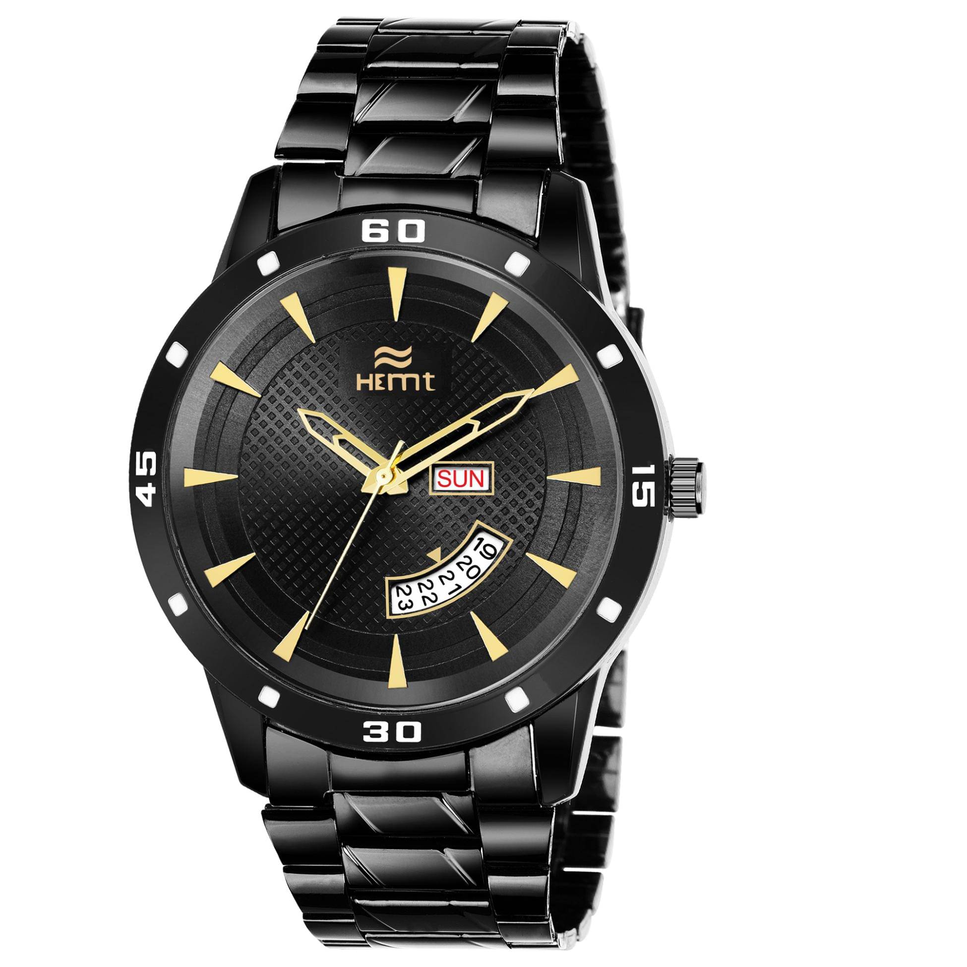     			Hemt Black Stainless Steel Analog Men's Watch