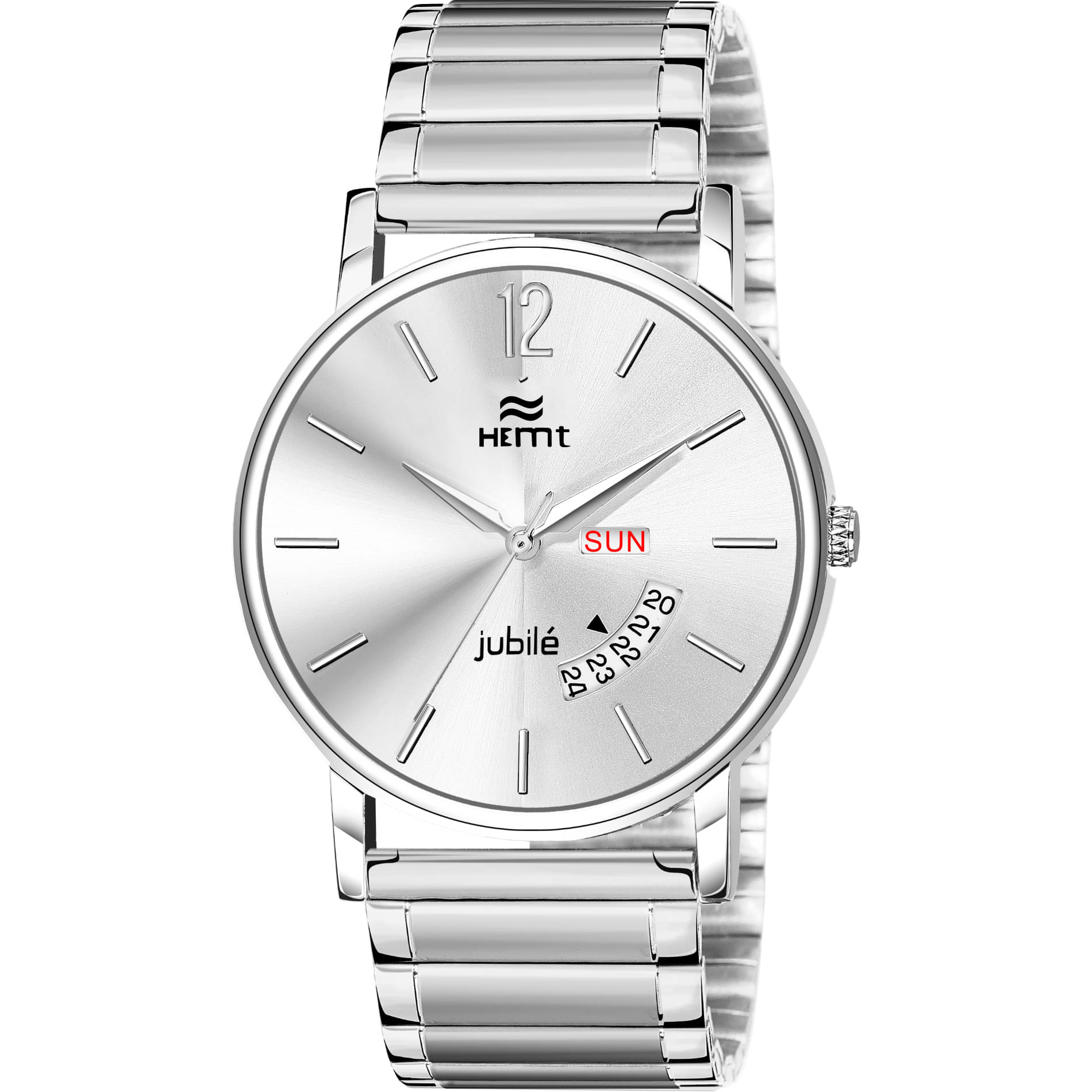     			Hemt Silver Stainless Steel Analog Men's Watch