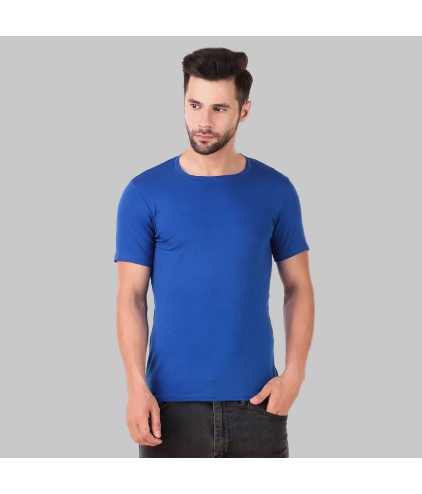     			IDASS Pack of 1 Cotton Blend Regular Fit Men's T-Shirt ( Navy Blue )