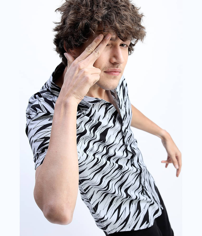 Ketch 100% Cotton Slim Fit Printed Half Sleeves Men's Casual Shirt - Pink ( Pack of 1 )