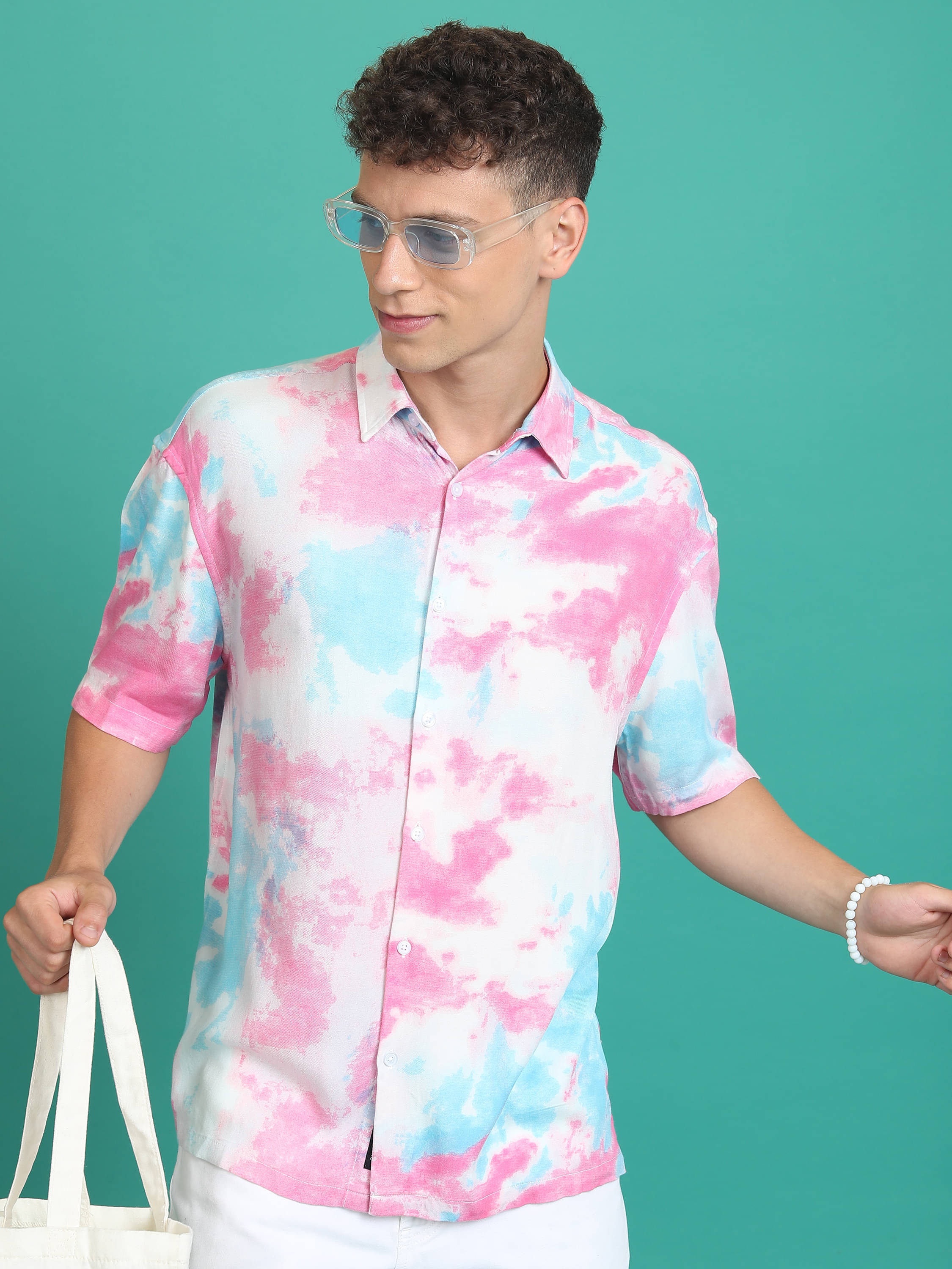     			Ketch Viscose Slim Fit Printed Half Sleeves Men's Casual Shirt - White ( Pack of 1 )