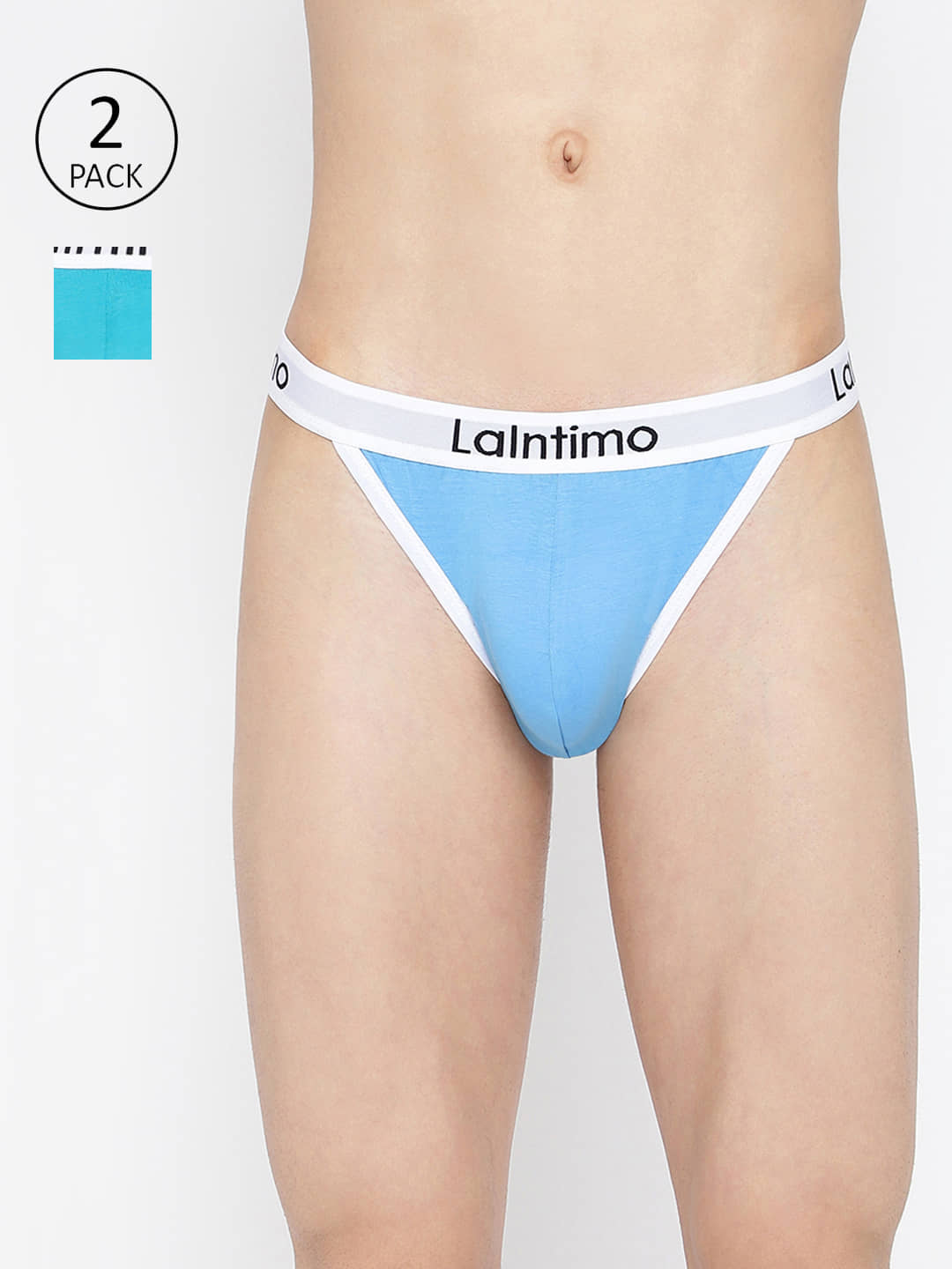 La Intimo Pack of 2 Cotton Bikini For Men's ( Multicolor )