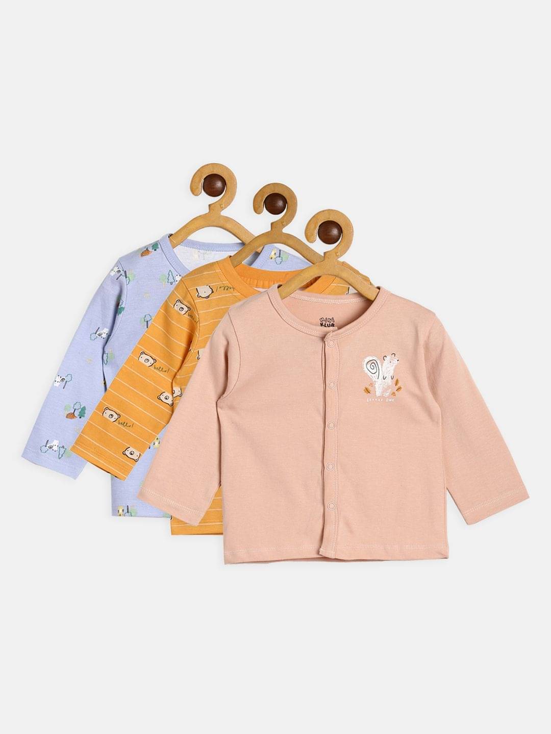     			miniklub Pack of 3 Baby Boys 100% Cotton Vest ( Multi )