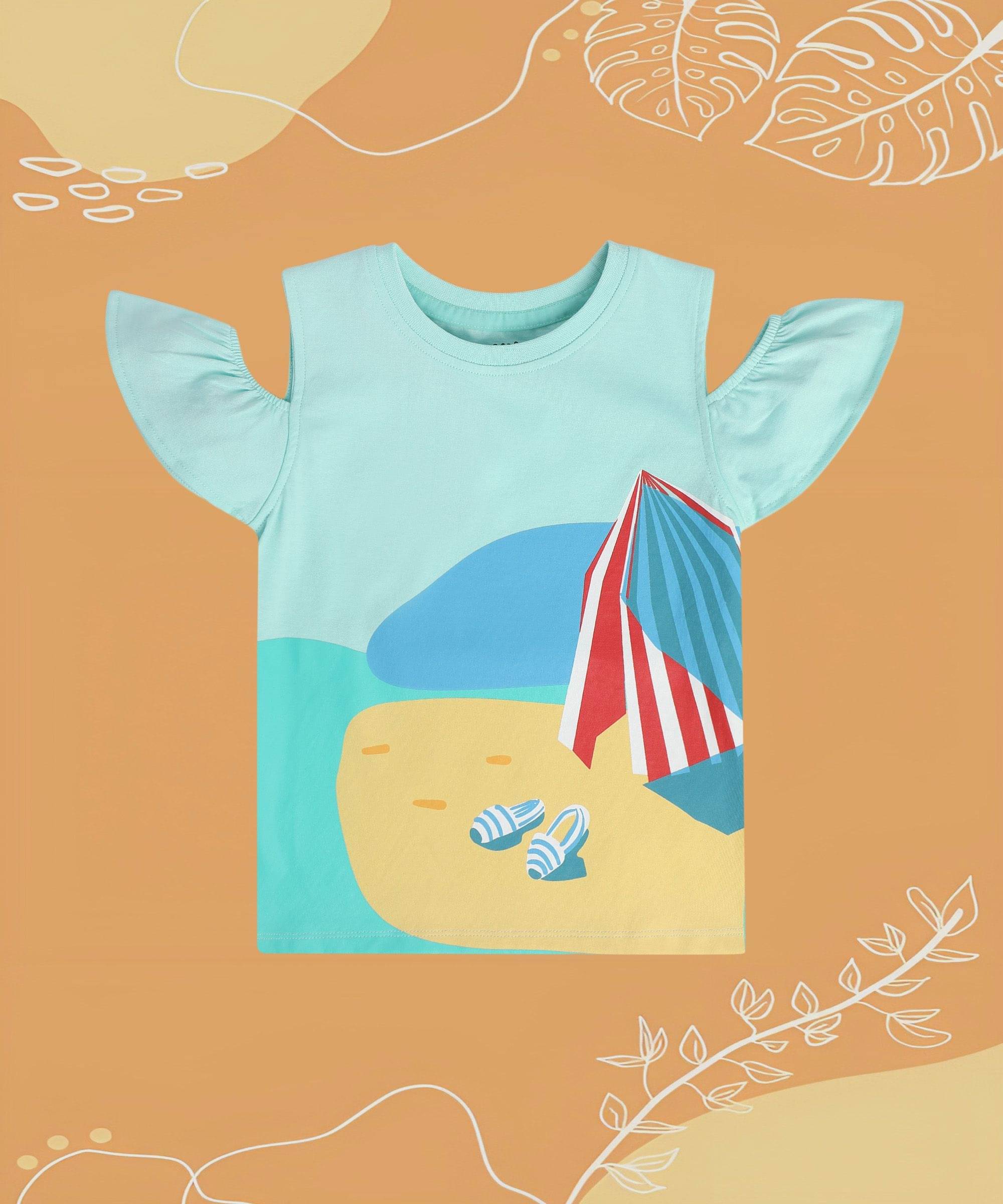     			MINI KLUB Pack of 1 Girls Cotton Top ( Blue )