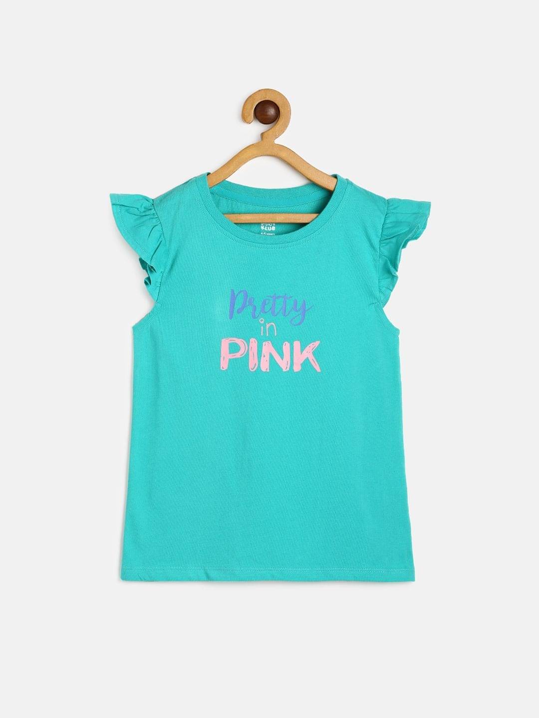     			MINI KLUB Pack of 1 Girls Cotton Top ( Green )