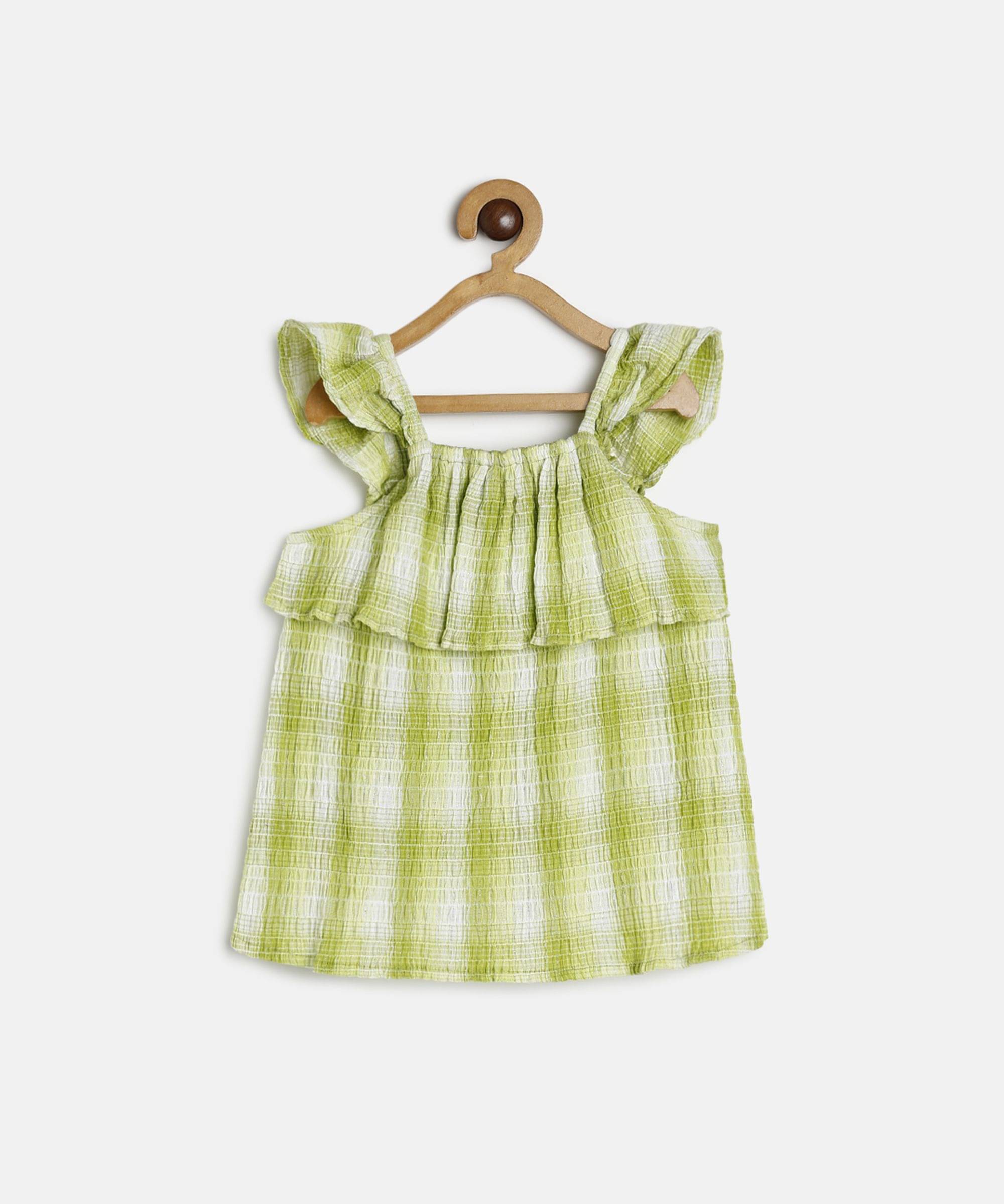     			MINI KLUB Pack of 1 Girls Cotton Top ( Green )